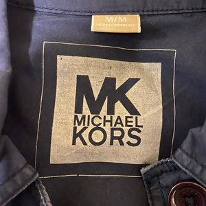 MK MICHAEL KORS Navy 3/4 sleeves Trench Medium